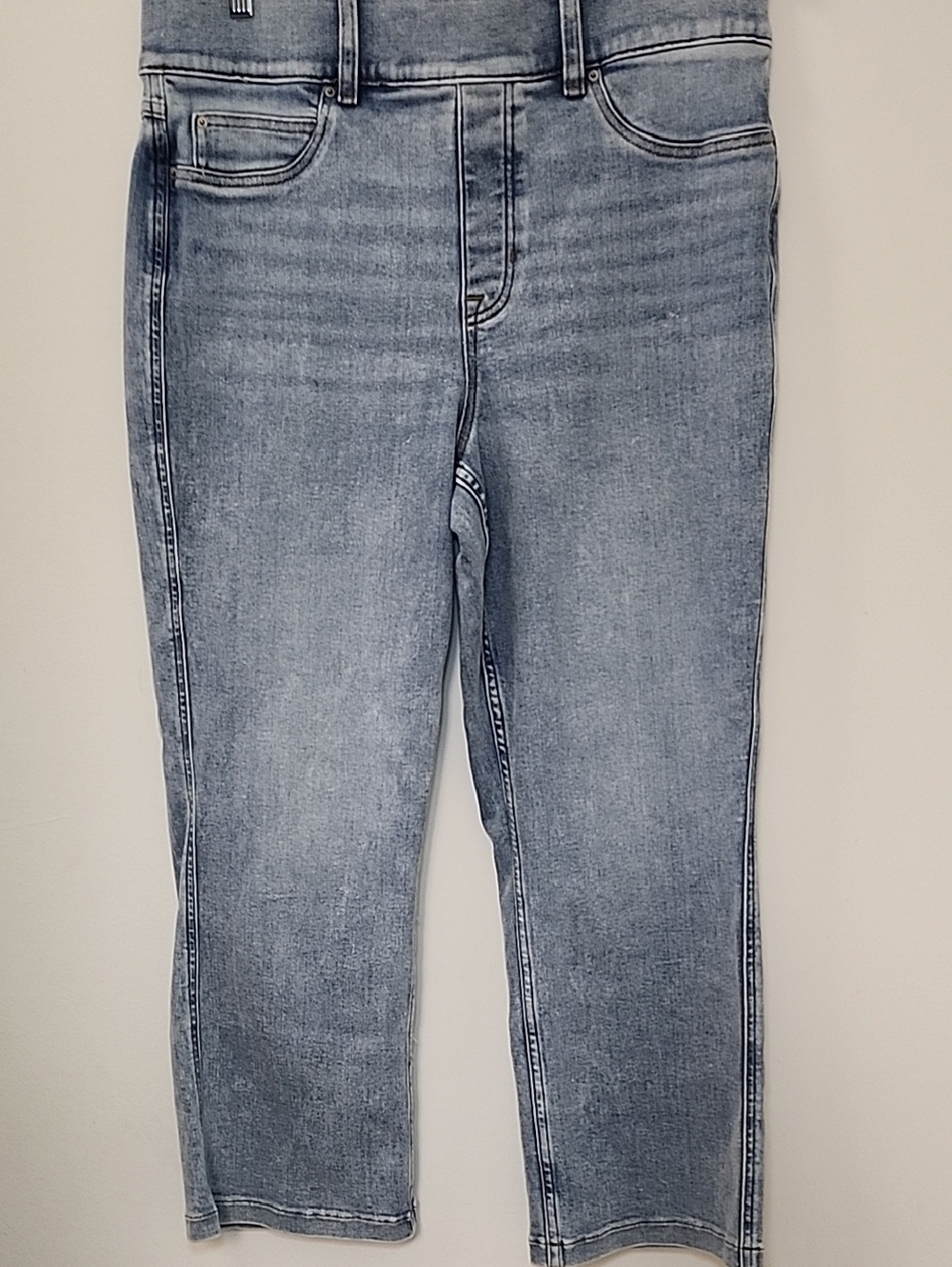 SPANX EveryWear Kick Flare Ankle Jeans Indigo Sky wash featuring a pull-on Sz 1X - Picture 16 of 16